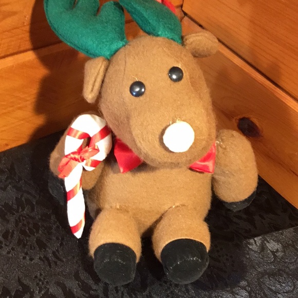 Vtg. Animated Musical Reindeer Plush Music Box - Picture 10 of 16